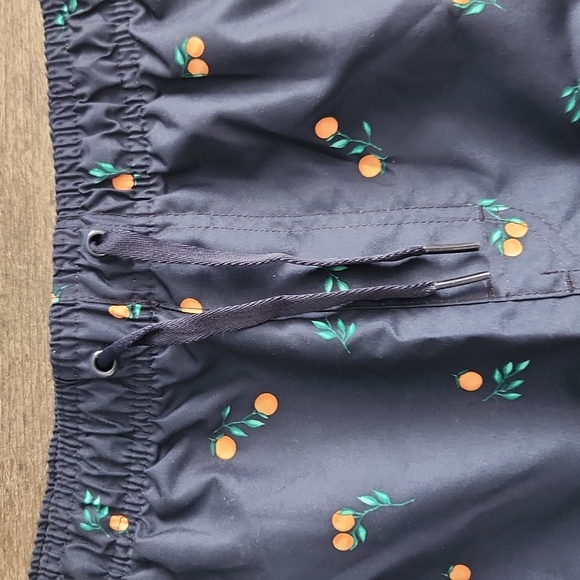 Old Navy men's swim trunks navy blue with oranges size LARGE *new with t… - Picture 3 of 8